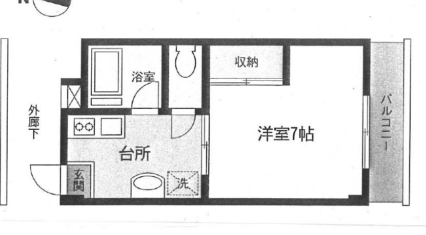 メゾン井沢 PARTI(1K/2階)の間取り写真