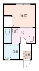 ブレスコート山手(1K/1階)の間取り写真