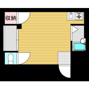 ニューハイツ桜II(ワンルーム/1階)の間取り写真