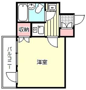 ベルトピア西川口(1K/1階)の間取り写真