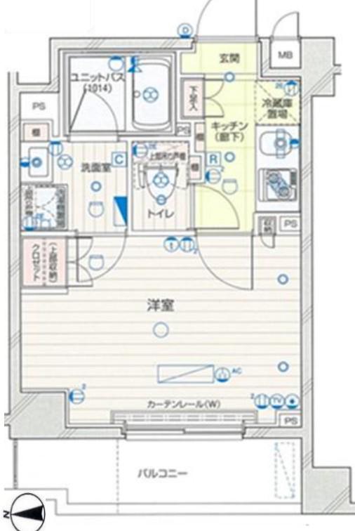 ルーブル東蒲田七番館(1K/5階)の間取り写真