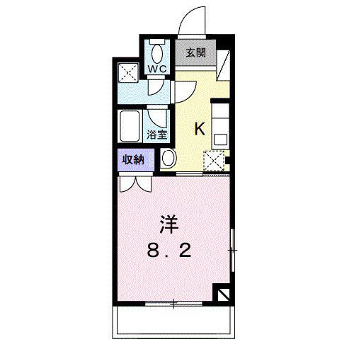 パルティール(1K/2階)の間取り写真