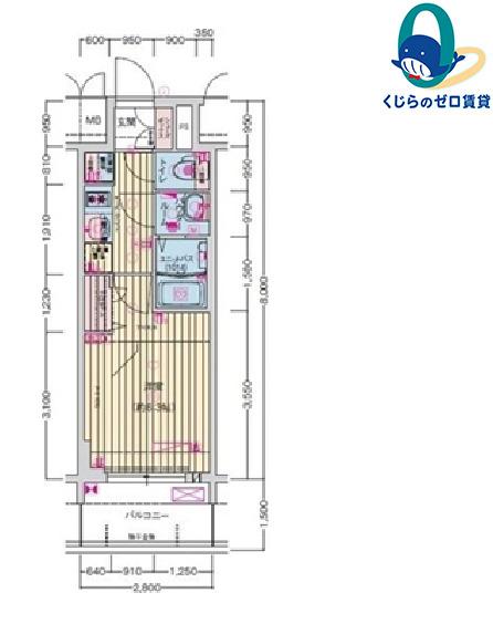 プレサンス名古屋幅下ファビュラス(1K/10階)の間取り写真