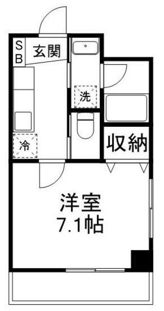 PALAZZO VIVACE(1K/2階)の間取り写真