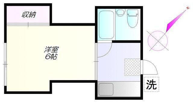 FLAT21(1K/2階)の間取り写真