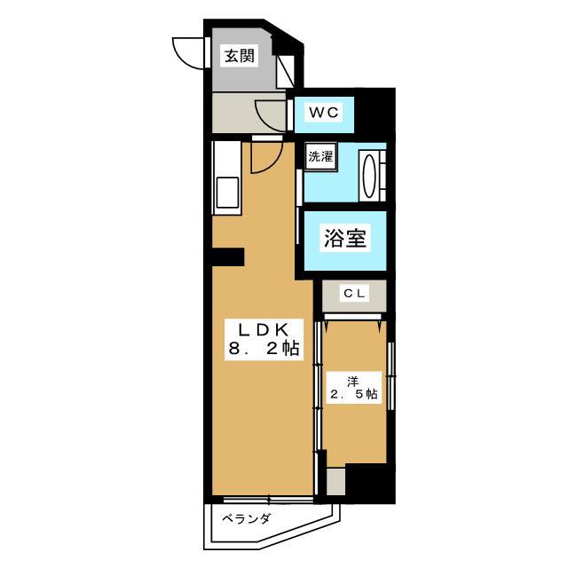 セントオハナ立川(1LDK/2階)の間取り写真