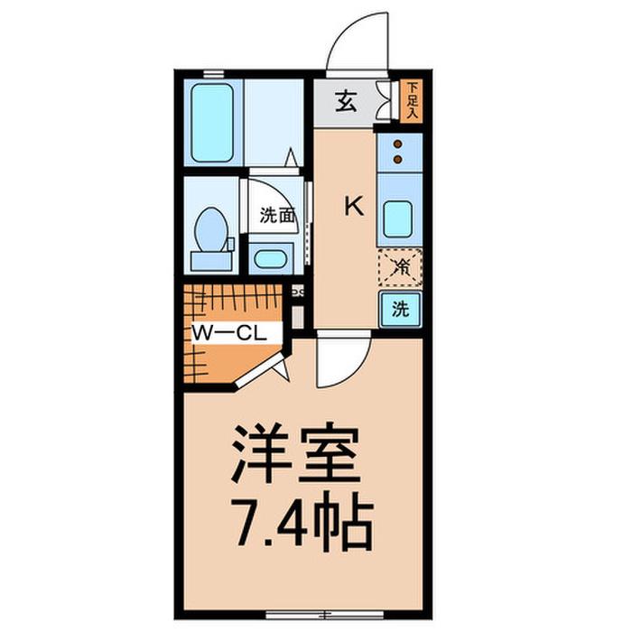 CASA SERENO(1K/1階)の間取り写真