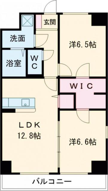 S-FORT宇都宮南大通(2LDK/8階)の間取り写真