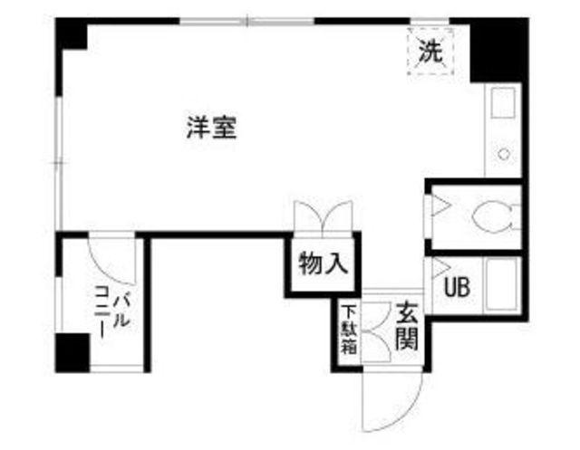 文栄ビルNO1(ワンルーム/4階)の間取り写真