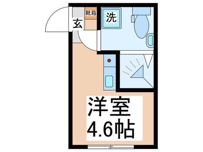 クラーニヒハウス(ワンルーム/1階)の間取り写真