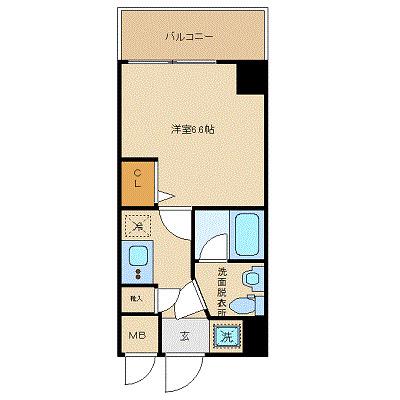 ZOOM川崎サウス(1K/12階)の間取り写真