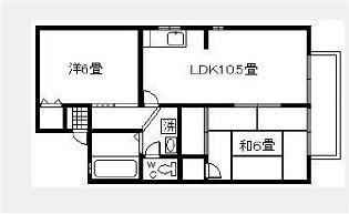 セジュール黎明A棟(2LDK/1階)の間取り写真