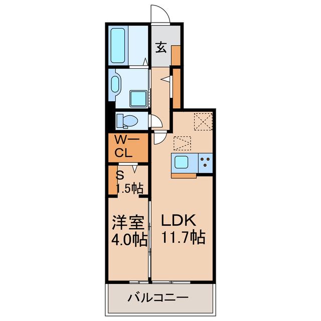 グランシャリオ(1LDK/1階)の間取り写真