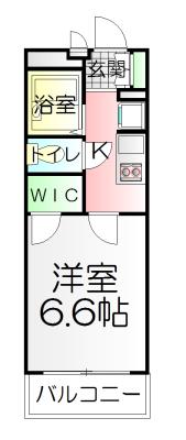 リヴェールII(1K/2階)の間取り写真