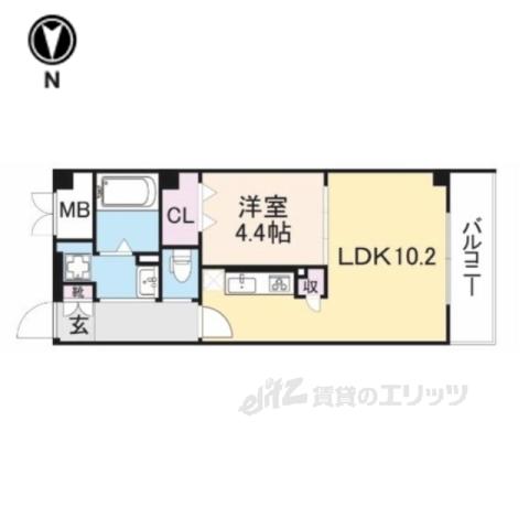 MANSION GRACE(1LDK/2階)の間取り写真