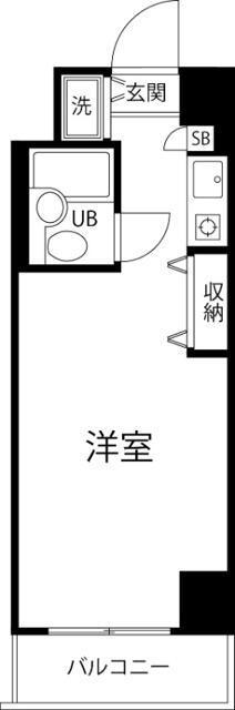 T′S GARDEN新丸子(ワンルーム/8階)の間取り写真