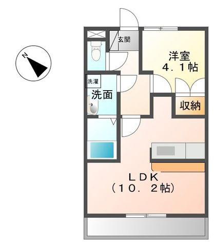 ムーンガーデン弐番館(1LDK/1階)の間取り写真