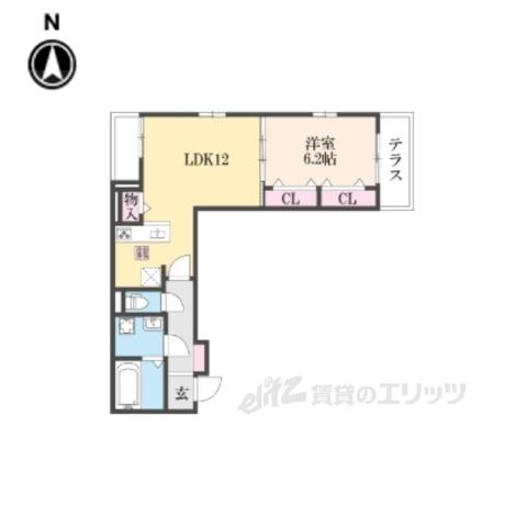 HEAL CORT K.N(1LDK/1階)の間取り写真