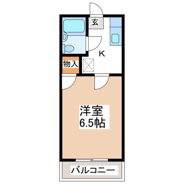ホワイトタウン(1K/2階)の間取り写真