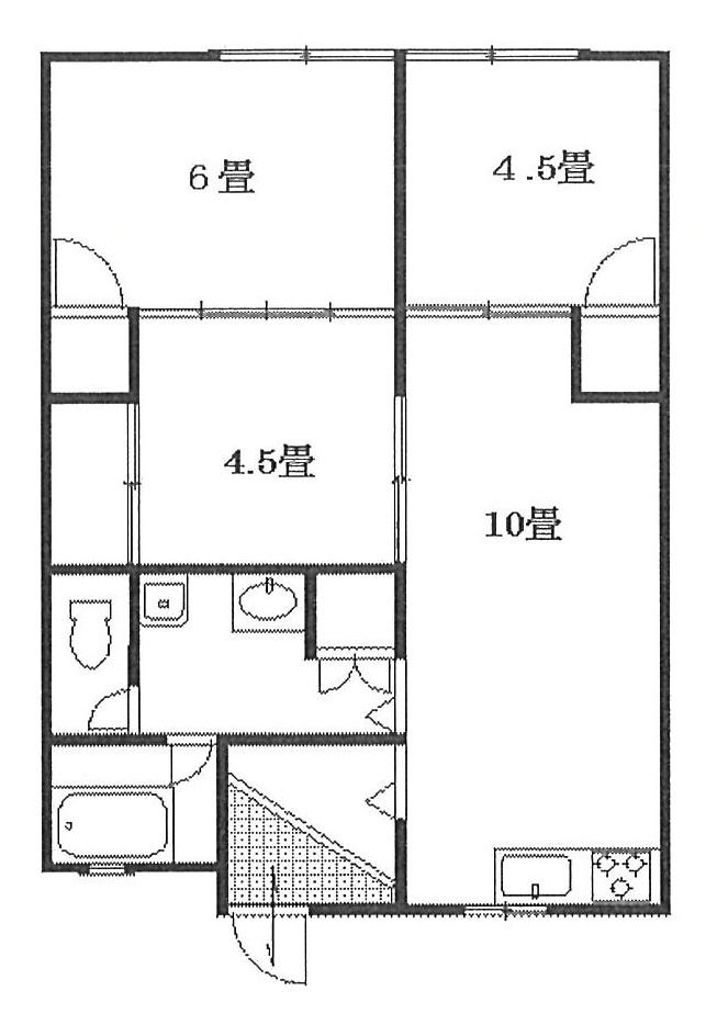 グレイス山王(3LDK/3階)の間取り写真
