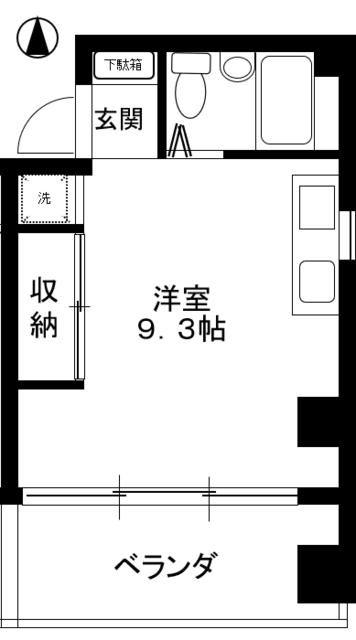 らぷと松が谷(ワンルーム/5階)の間取り写真