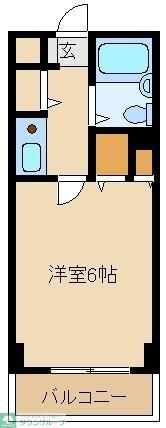 サンウィロー朝霞(1K/2階)の間取り写真