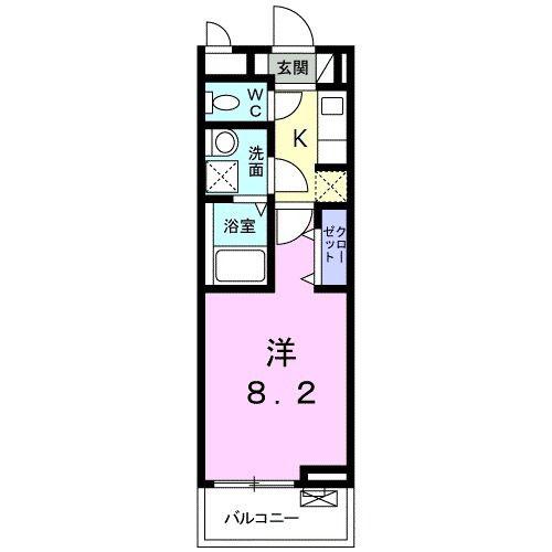 メゾン ブランシェ(1K/3階)の間取り写真