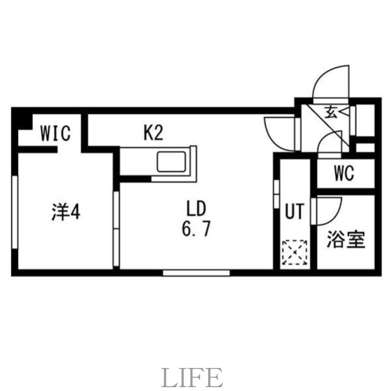 LICHTRARE平岸 平岸1-8MS(1LDK/4階)の間取り写真