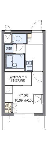 レオパレスシェル都III(1K/1階)の間取り写真