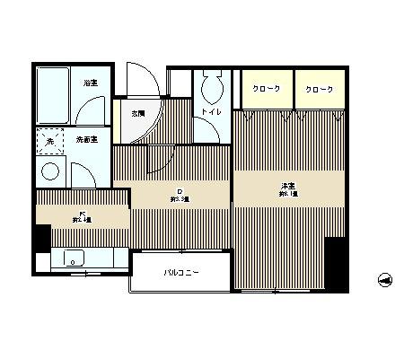 四ッ谷HOUSE(1DK/1階)の間取り写真