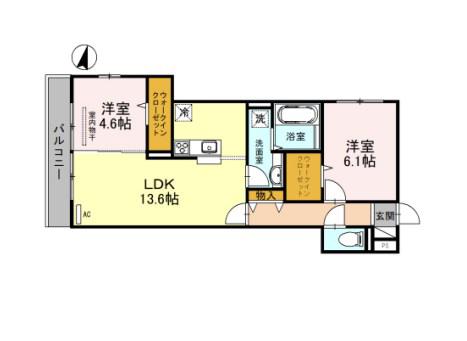 トルチェピーノ(2LDK/2階)の間取り写真
