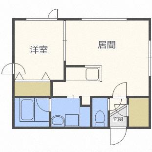 RILASSA N37(1LDK/3階)の間取り写真