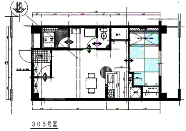 バーディII藤塚(1LDK/3階)の間取り写真