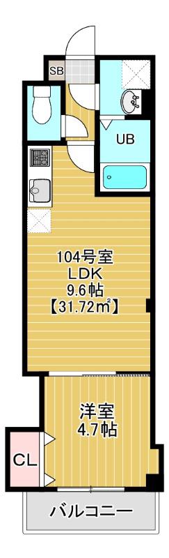 CHARMANT MAISON(1LDK/1階)の間取り写真