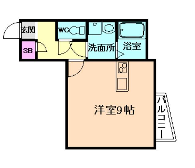 KOUMASTER NISHIKUJO(ワンルーム/2階)の間取り写真
