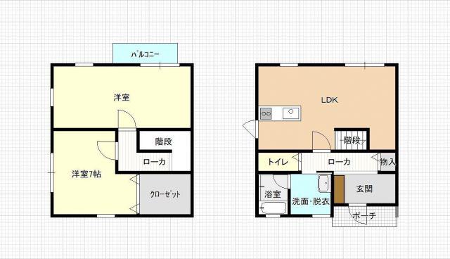 クラルーテ高柳(2LDK/1階)の間取り写真