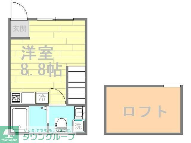 トレスコーマ(1K/2階)の間取り写真