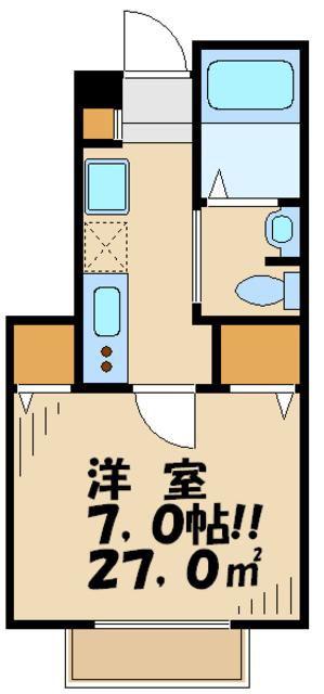 サンクレール(1K/1階)の間取り写真