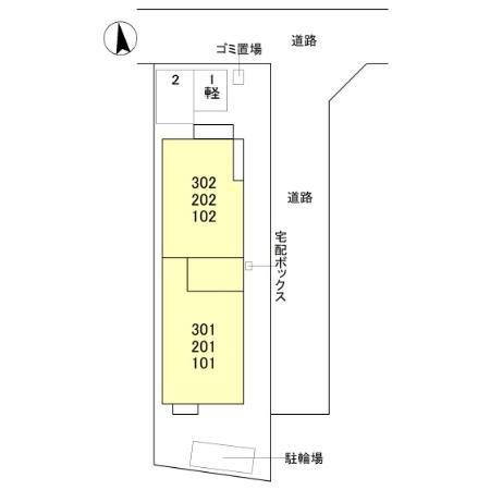 D-ROOM高井田元町(2LDK/2階)の間取り写真