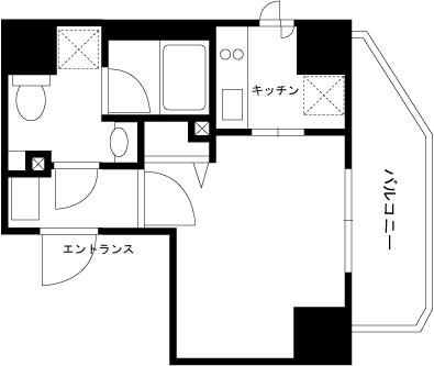 RYUSEN初台(1K/3階)の間取り写真