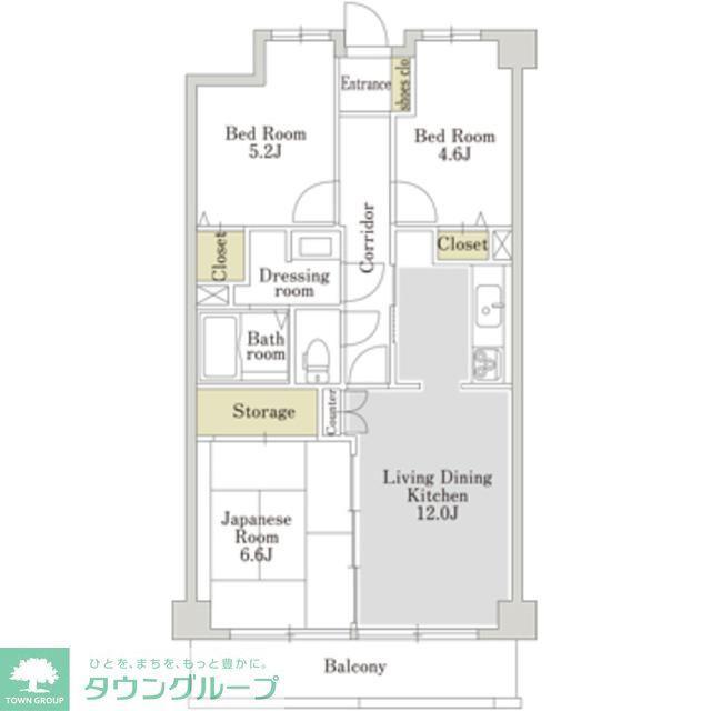 アーバンパーク常盤台公園 C棟(3LDK/5階)の間取り写真