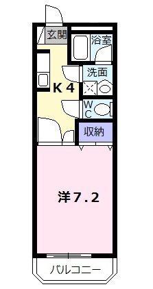 マンションLIVE(1K/1階)の間取り写真