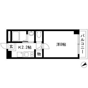 シャトレ上小田井(1K/2階)の間取り写真