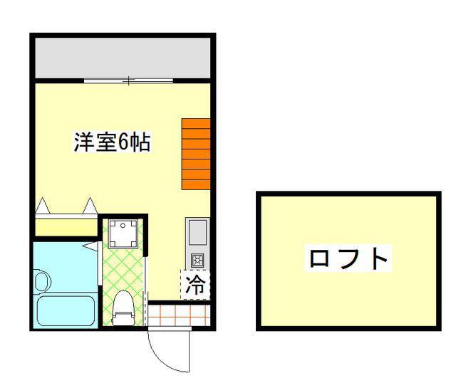 サンラファエル生田(1K/2階)の間取り写真