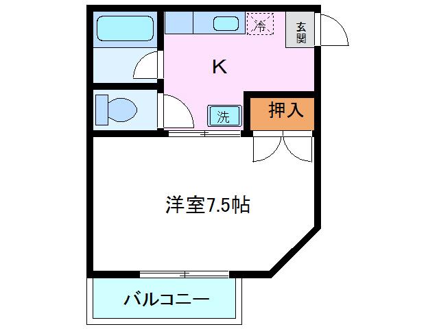 エミール21(1K/1階)の間取り写真