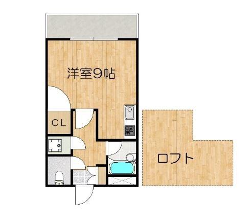 WAビル(ワンルーム/7階)の間取り写真