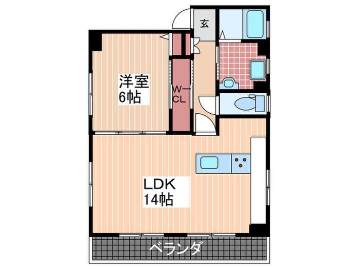 NODACO府中大通(1LDK/2階)の間取り写真