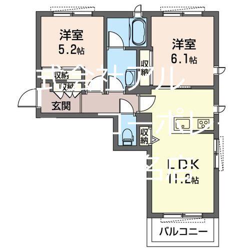 グランリヴァージュ(2LDK/3階)の間取り写真