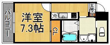 ステラハウス鳴尾(1K/2階)の間取り写真