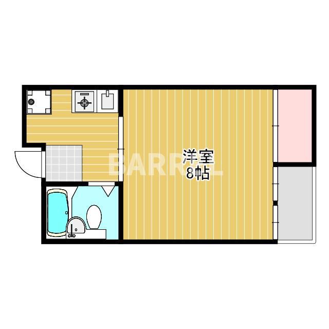リーフ蛍池(1K/3階)の間取り写真